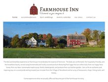 Tablet Screenshot of farmhouseinnvt.com